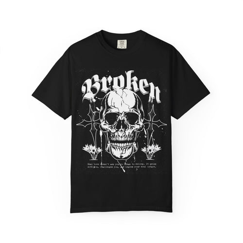 💀 DROPSOUL – "Broken" Skull Statement Tee T-Shirt